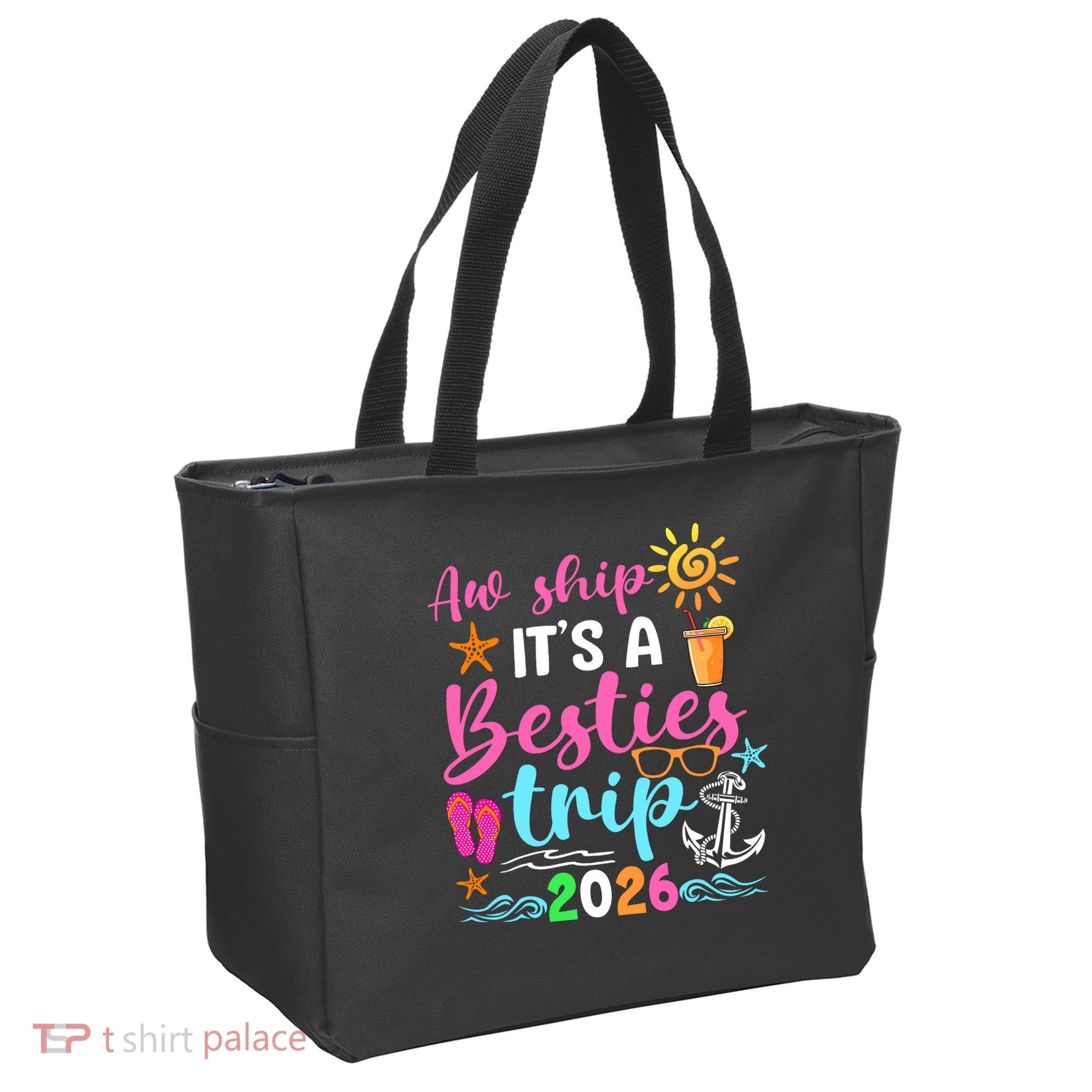 Aw Ship Its A Besties Trip 2026 Sun Tote Bag