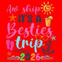 Aw Ship Its A Besties Trip 2026 Sun Santa Hat thumb 1