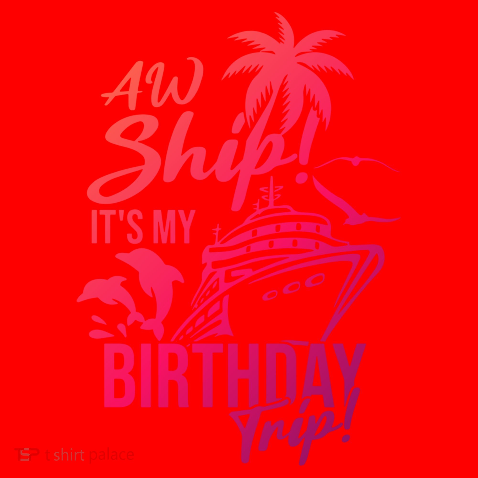 Aw Ship Its My Birthday Trip Birthday Cruise Cruise Trip Gift Santa Hat