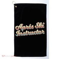 Apres Ski Instructor 70S Ski 80S Apre Funny Snowboard Gift Golf Towel thumb 0