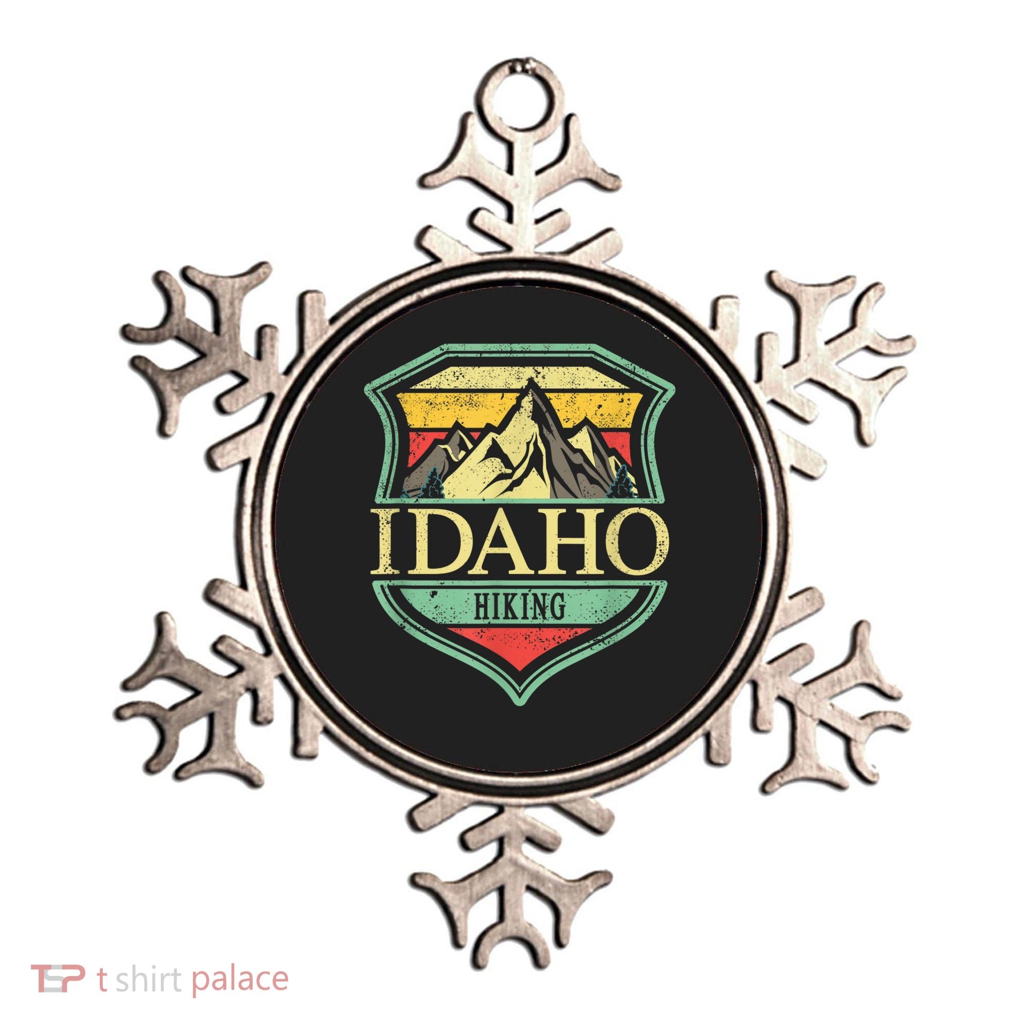 American State Idaho Mountain Hiking Ornament