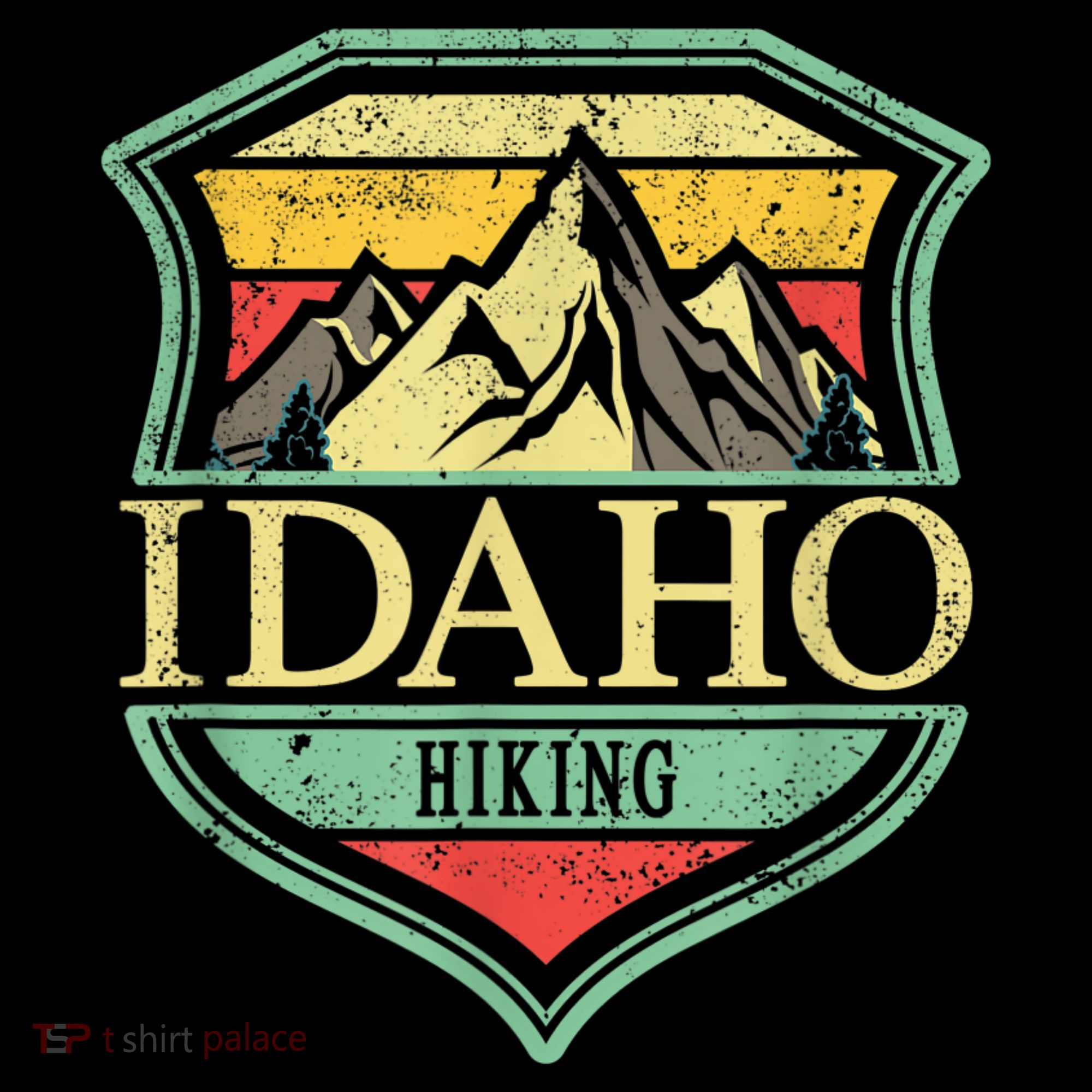 American State Idaho Mountain Hiking Ornament