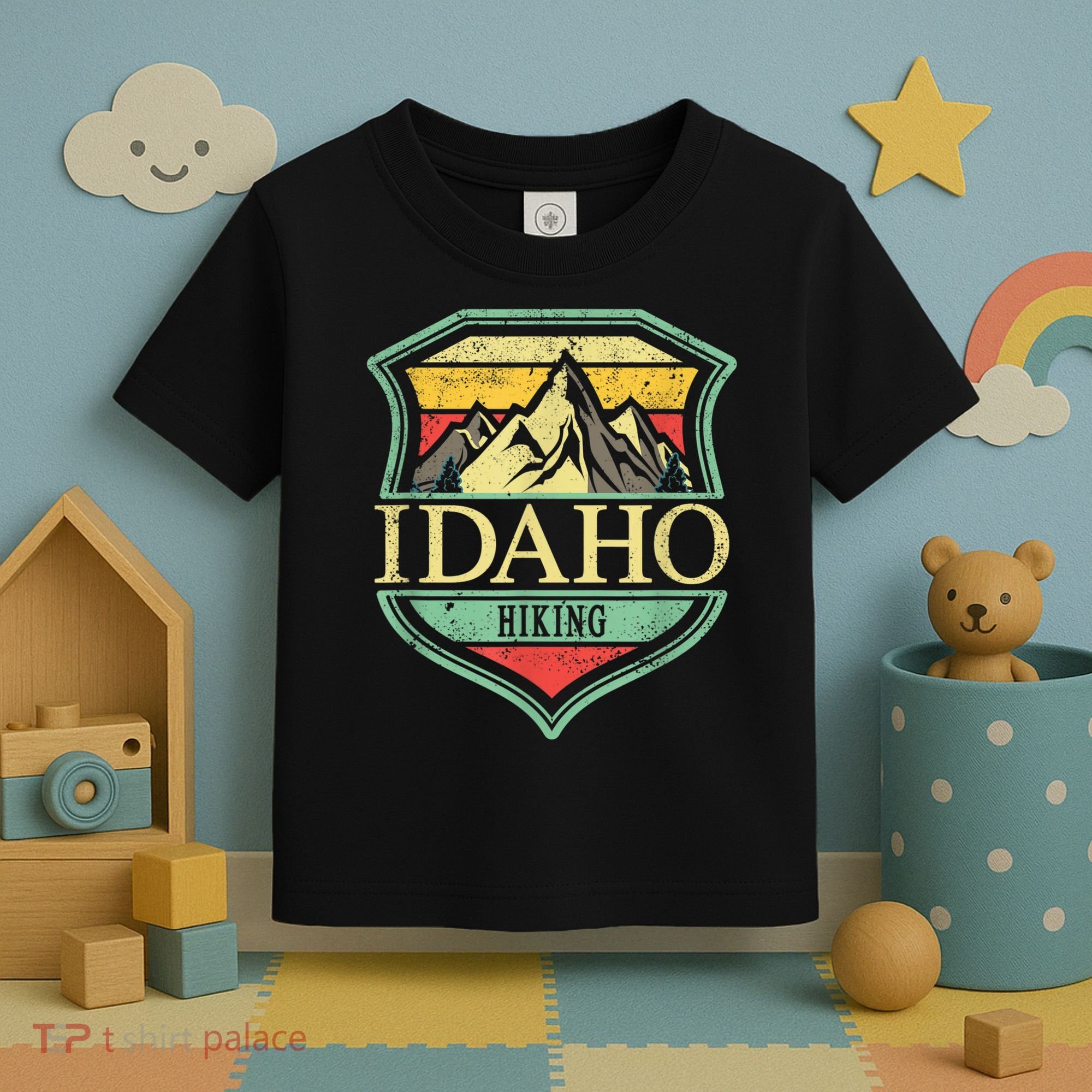 American State Idaho Mountain Hiking Toddler T-Shirt