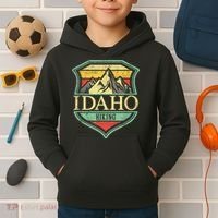 American State Idaho Mountain Hiking Kids Hoodie thumb 2