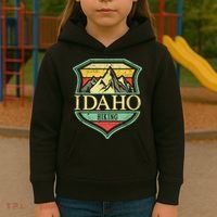 American State Idaho Mountain Hiking Kids Hoodie thumb 3