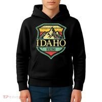 American State Idaho Mountain Hiking Kids Hoodie thumb 4