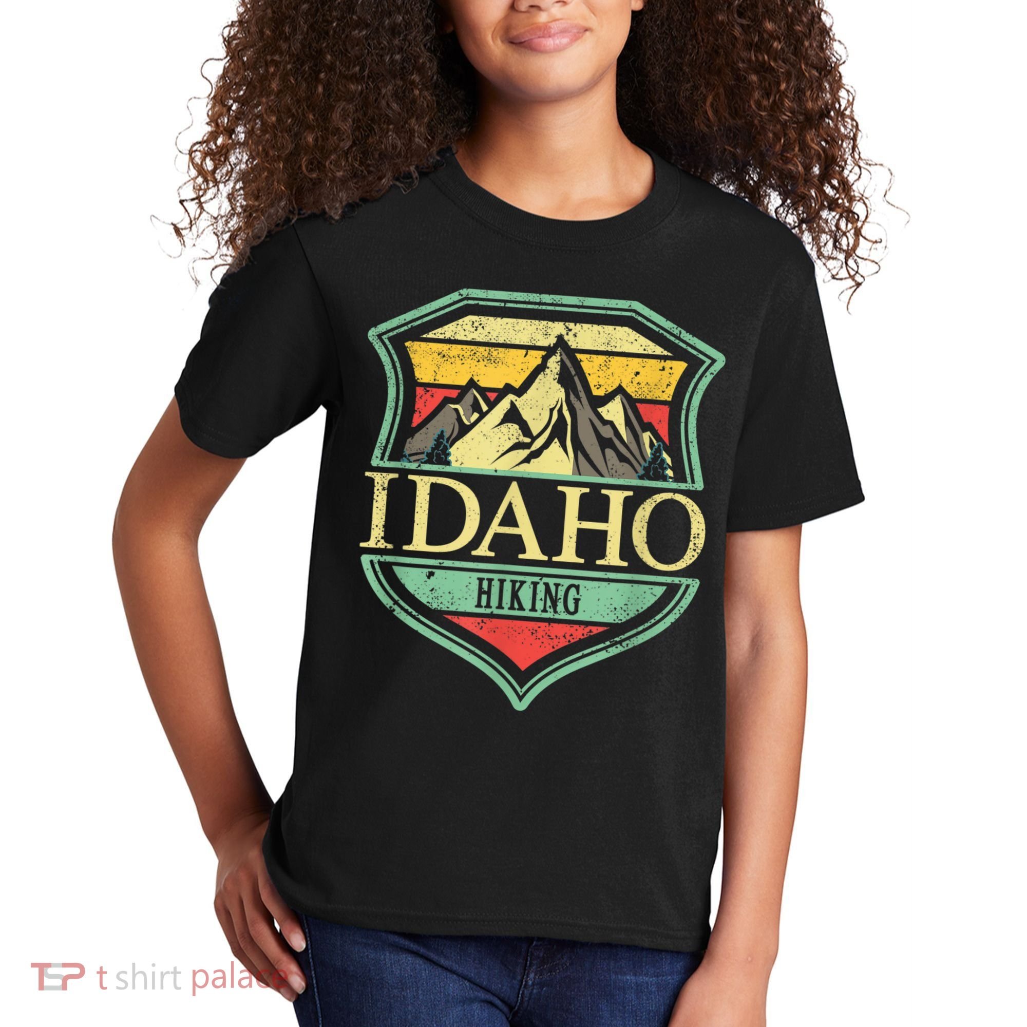 American State Idaho Mountain Hiking Kids T-Shirt