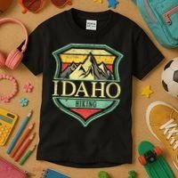 American State Idaho Mountain Hiking Kids T-Shirt thumb 3