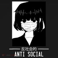 Anti Social Japanese Text Aesthetic Vaporwave Anime Gifts Women's Tank Top thumb 5
