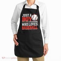 American Sport Just A Boy Who Loves Baseball Gifts For Boy Apron thumb 2