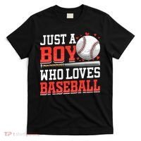 American Sport Just A Boy Who Loves Baseball Gifts For Boy T-Shirt thumb 0
