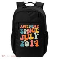 Awesome Since July 2014 Hippie Retro Groovy Birthday Backpack thumb 0