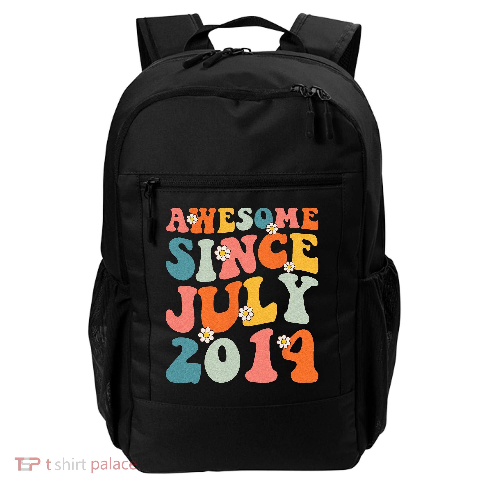 Awesome Since July 2014 Hippie Retro Groovy Birthday Backpack