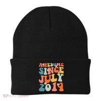Awesome Since July 2014 Hippie Retro Groovy Birthday Beanie thumb 0