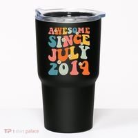 Awesome Since July 2014 Hippie Retro Groovy Birthday Tumbler thumb 0