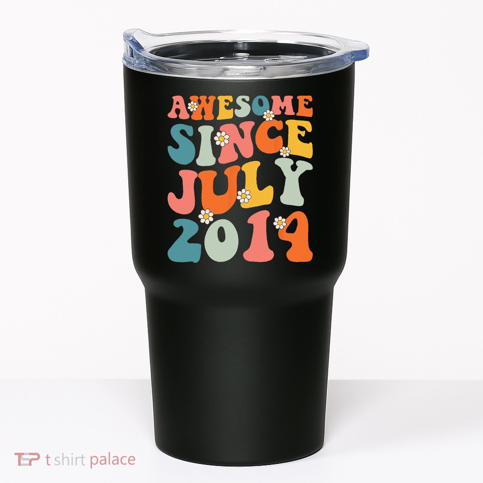 Awesome Since July 2014 Hippie Retro Groovy Birthday Tumbler