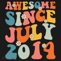 Awesome Since July 2014 Hippie Retro Groovy Birthday Women's Tank Top thumb 5