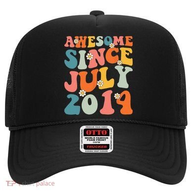 Awesome Since July 2014 Hippie Retro Groovy Birthday Hat