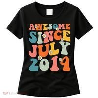 Awesome Since July 2014 Hippie Retro Groovy Birthday Women's T-Shirt thumb 0