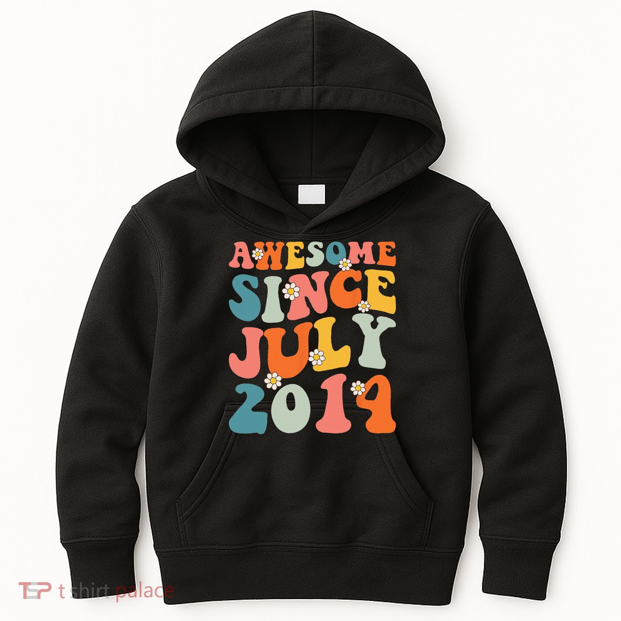 Awesome Since July 2014 Hippie Retro Groovy Birthday Kids Hoodie