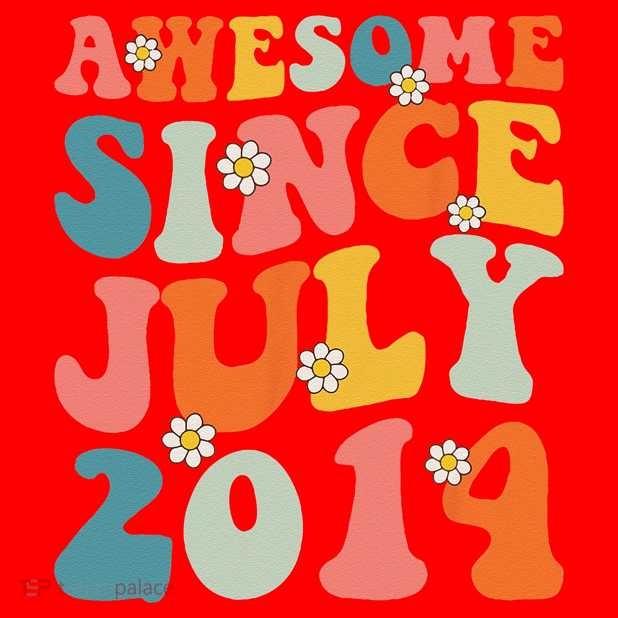 Awesome Since July 2014 Hippie Retro Groovy Birthday Santa Hat