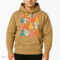 Awesome Since July 2014 Hippie Retro Groovy Birthday Hoodie thumb 2