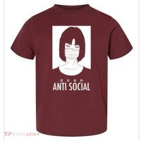 Anti Social Japanese Kanji Text Aesthetic Vaporwave Toddler T-Shirt thumb 0