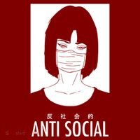 Anti Social Japanese Kanji Text Aesthetic Vaporwave Toddler T-Shirt thumb 2