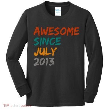 Awesome Since July 2013 Kids Long Sleeve Shirt