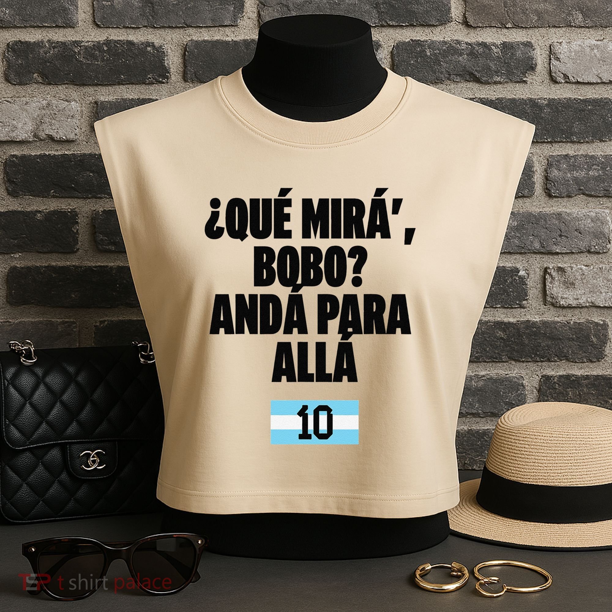 Argentina Soccer Jersey Argentina Football Argentinian Garment-Dyed Women's Muscle Tee