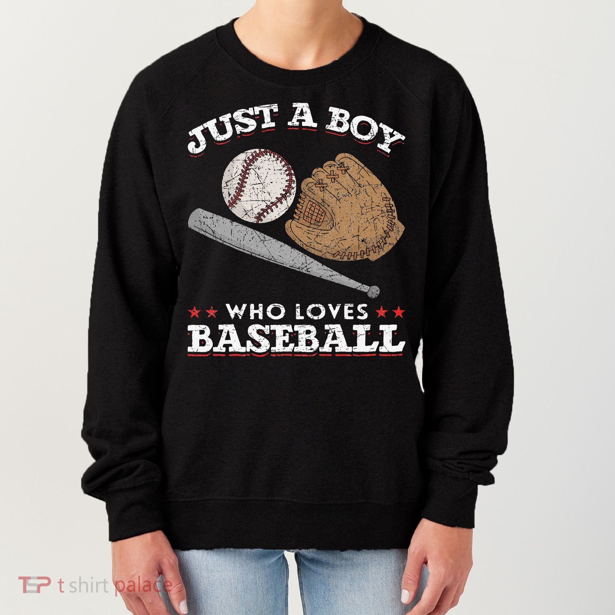 American Sport  Just A  Who Loves Baseball Women's Sweatshirt