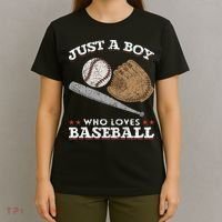 American Sport  Just A  Who Loves Baseball T-Shirt thumb 4