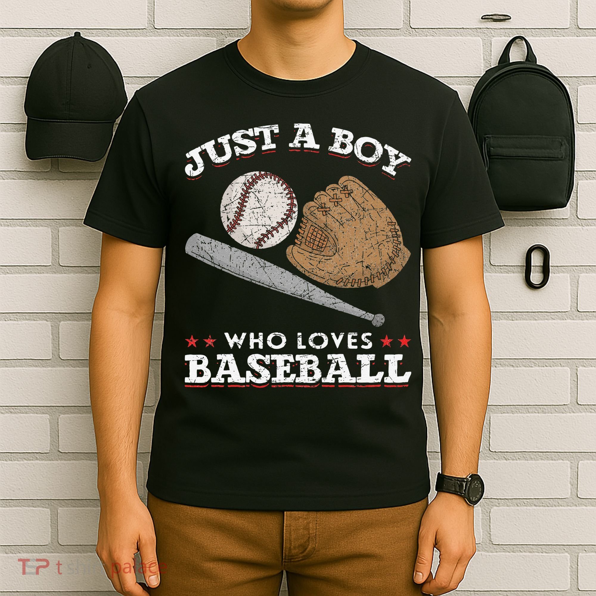 American Sport  Just A  Who Loves Baseball T-Shirt