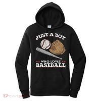 American Sport  Just A  Who Loves Baseball Women's Hoodie thumb 0