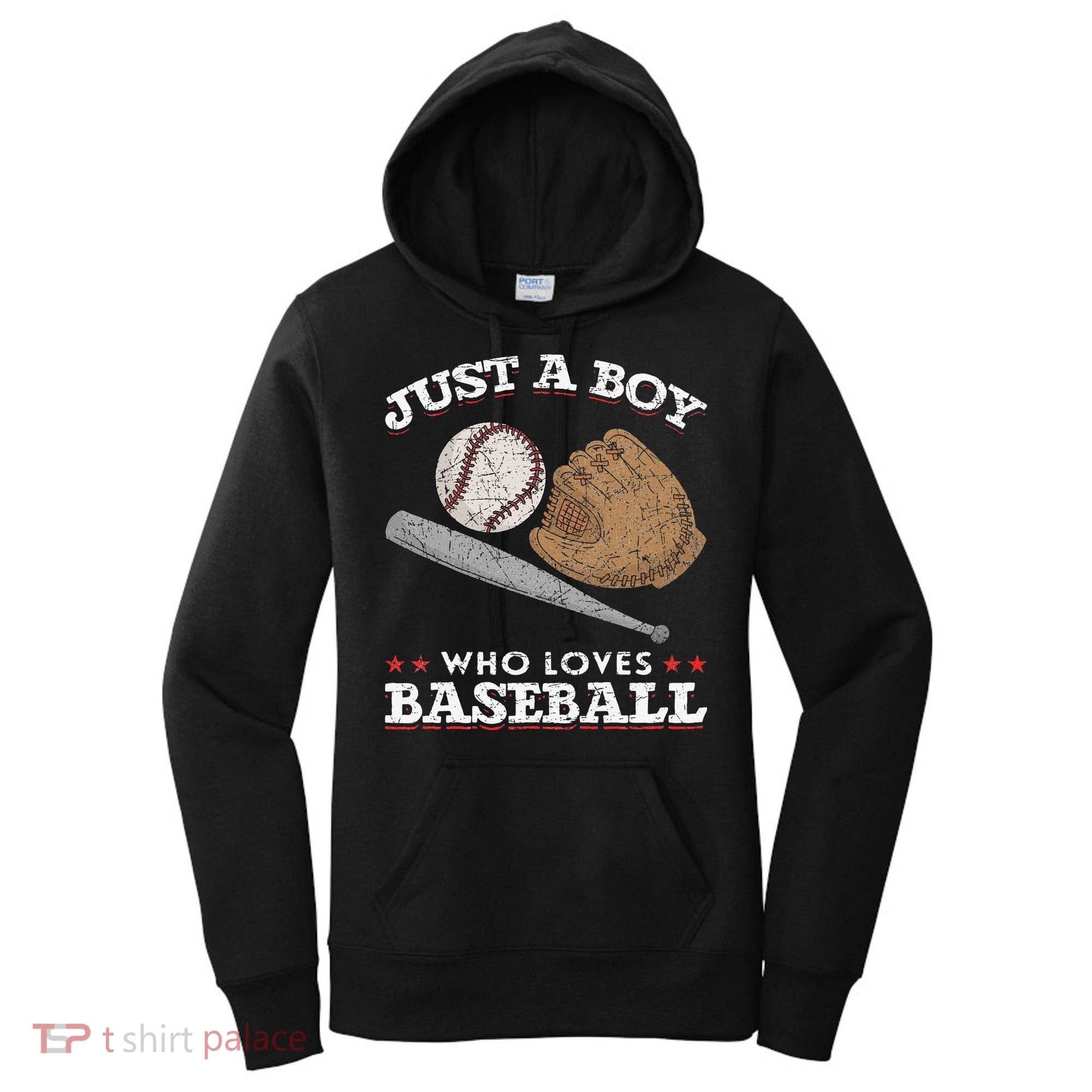 American Sport  Just A  Who Loves Baseball Women's Hoodie