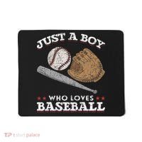 American Sport  Just A  Who Loves Baseball Mousepad thumb 0