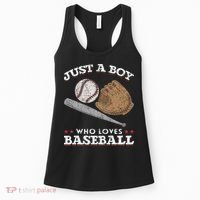 American Sport  Just A  Who Loves Baseball Women's Tank Top thumb 0