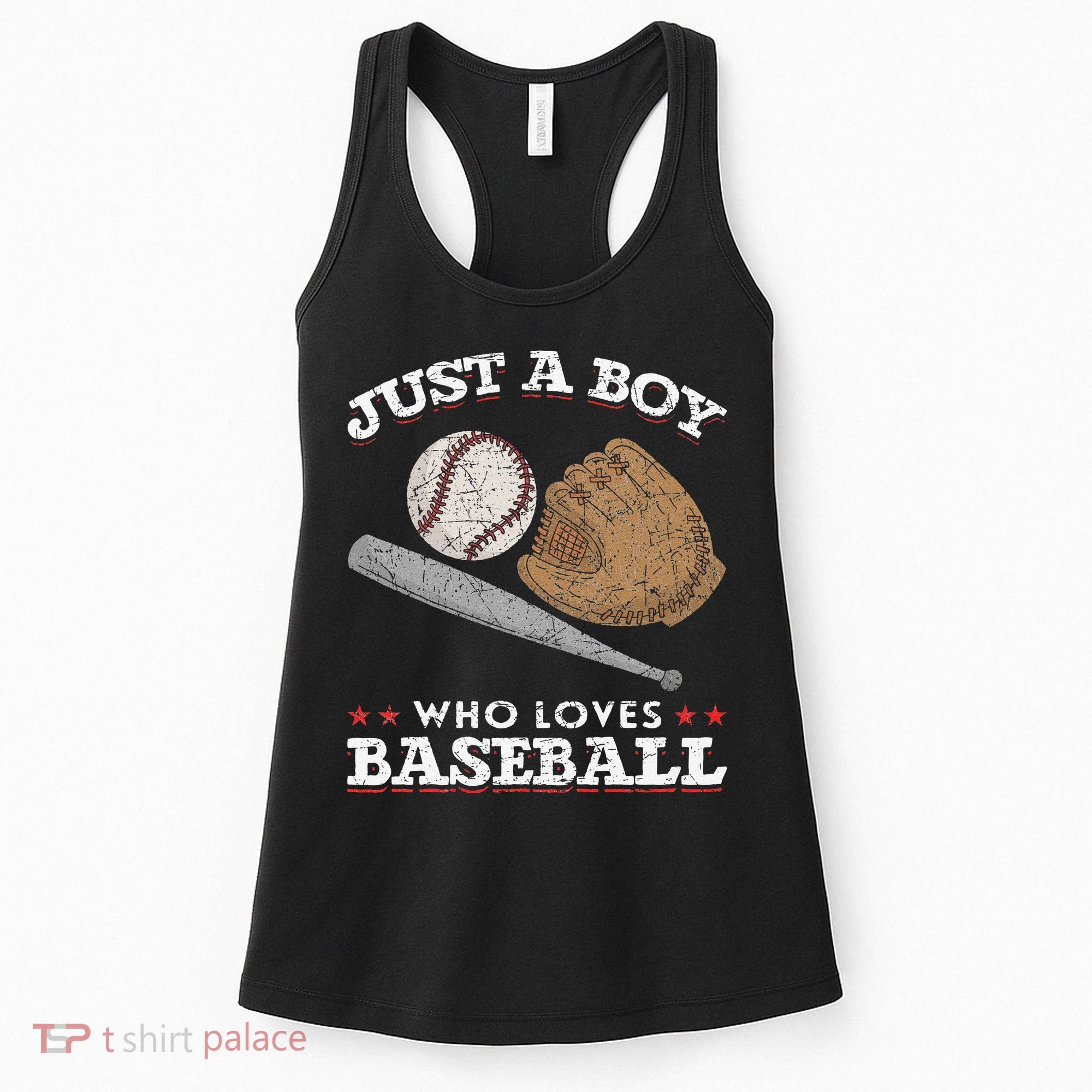 American Sport  Just A  Who Loves Baseball Women's Tank Top