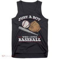 American Sport  Just A  Who Loves Baseball Tank Top thumb 0