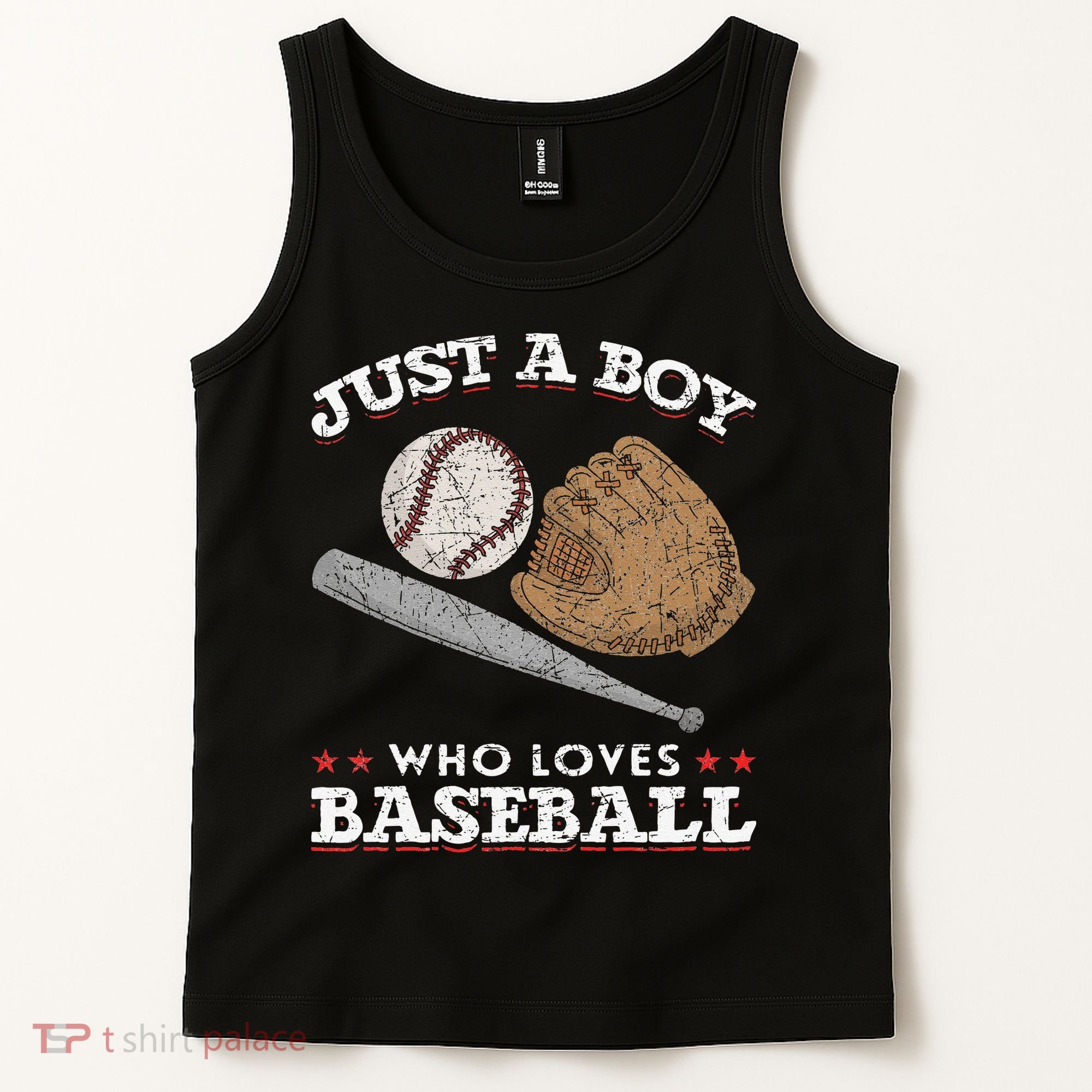 American Sport  Just A  Who Loves Baseball Tank Top