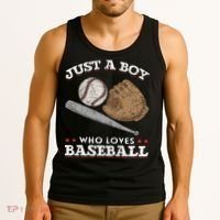American Sport  Just A  Who Loves Baseball Tank Top thumb 3