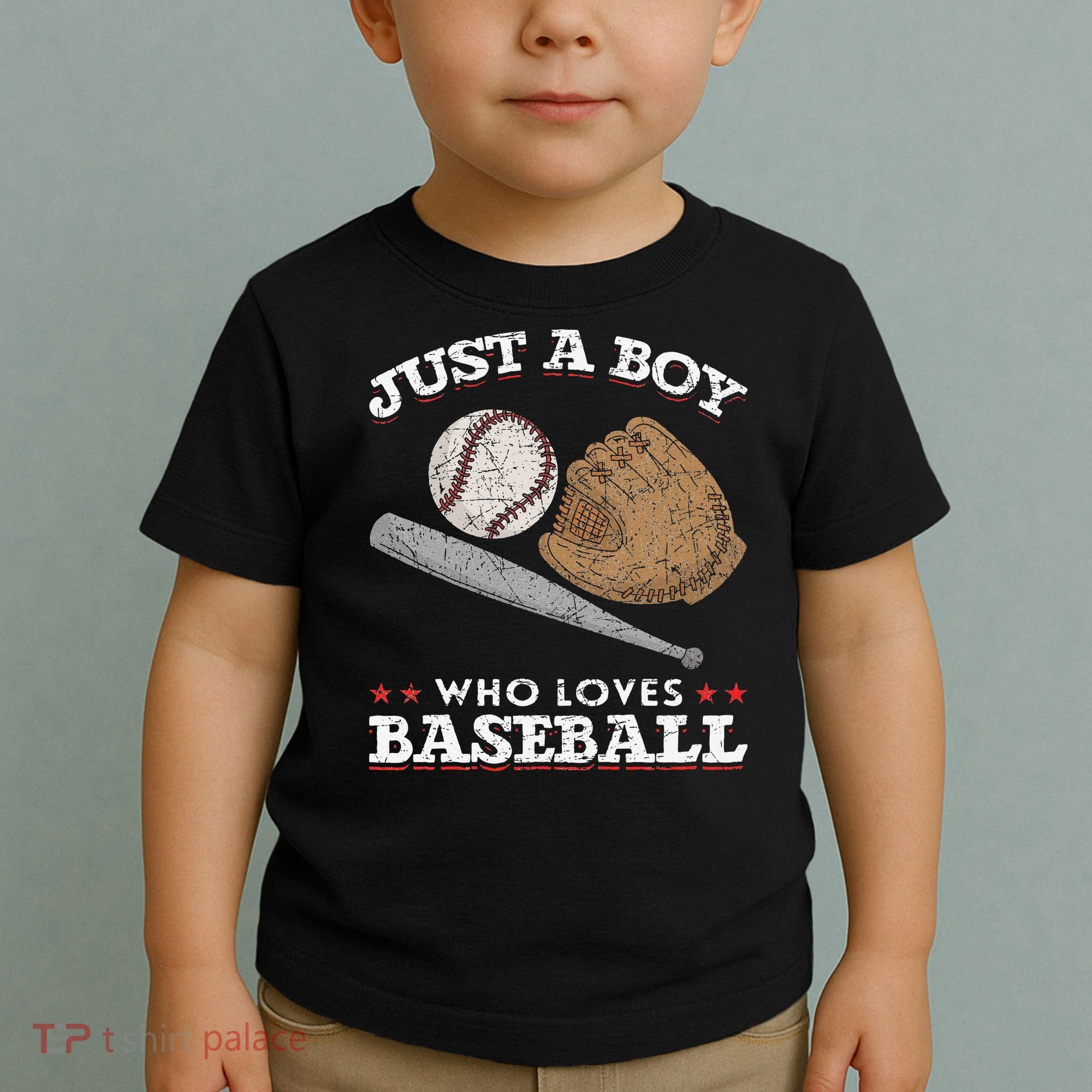 American Sport  Just A  Who Loves Baseball Toddler T-Shirt