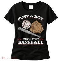 American Sport  Just A  Who Loves Baseball Women's T-Shirt thumb 0