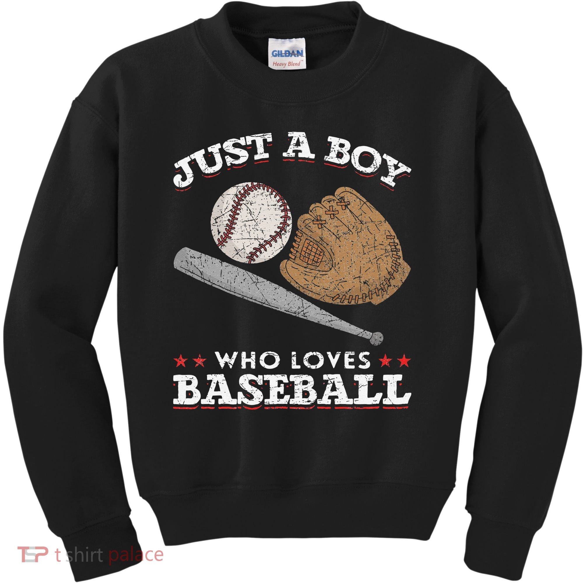 American Sport  Just A  Who Loves Baseball Kids Sweatshirt