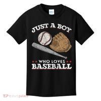 American Sport  Just A  Who Loves Baseball Kids T-Shirt thumb 0