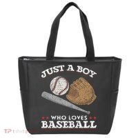 American Sport  Just A  Who Loves Baseball Tote Bag thumb 0
