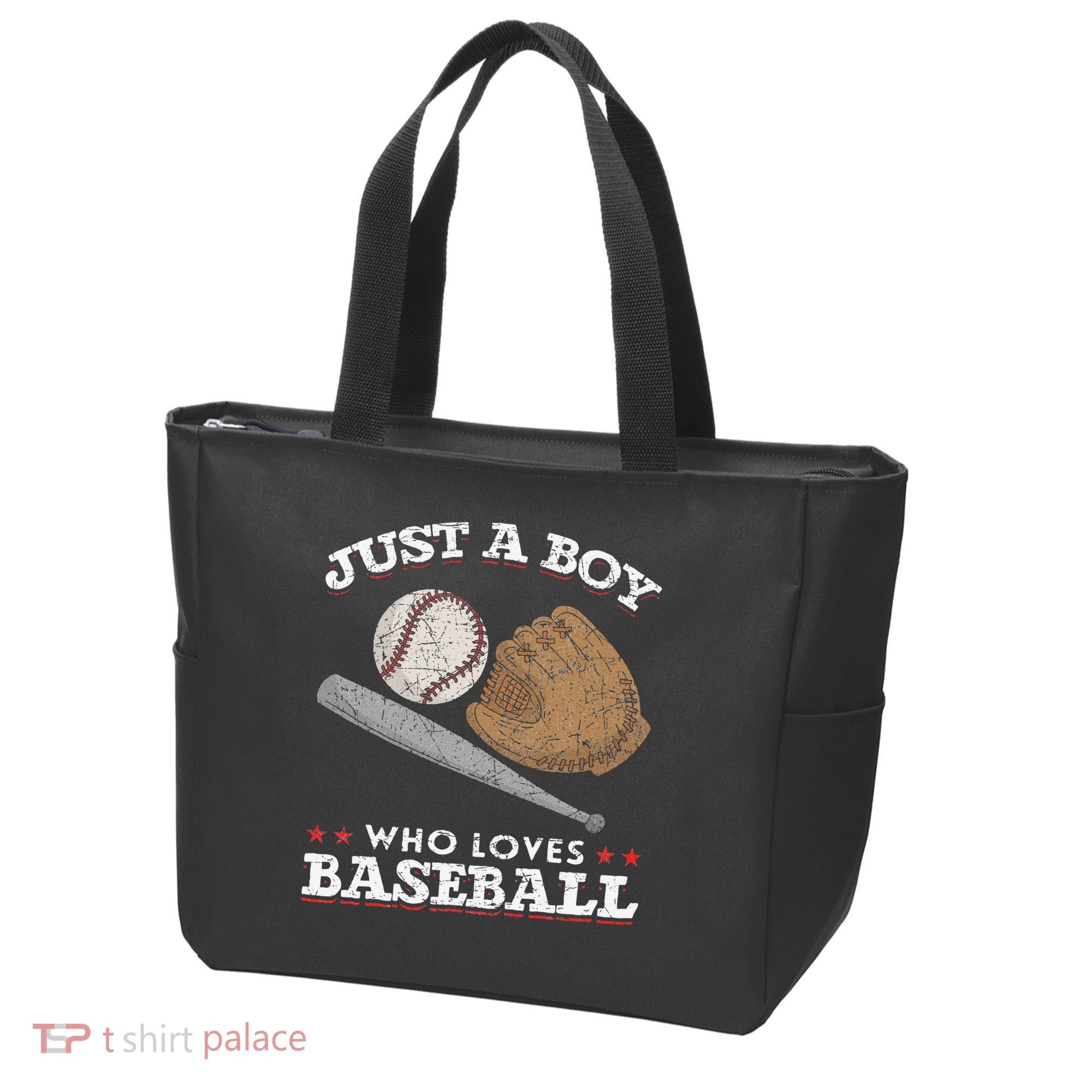 American Sport  Just A  Who Loves Baseball Tote Bag