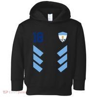 Argentina Soccer Jersey Retro 10 Argentinian Football Toddler Hoodie thumb 0
