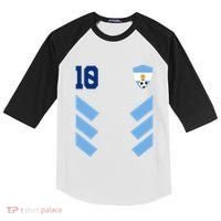 Argentina Soccer Jersey Retro 10 Argentinian Football Kids Colorblock Raglan Jersey thumb 0