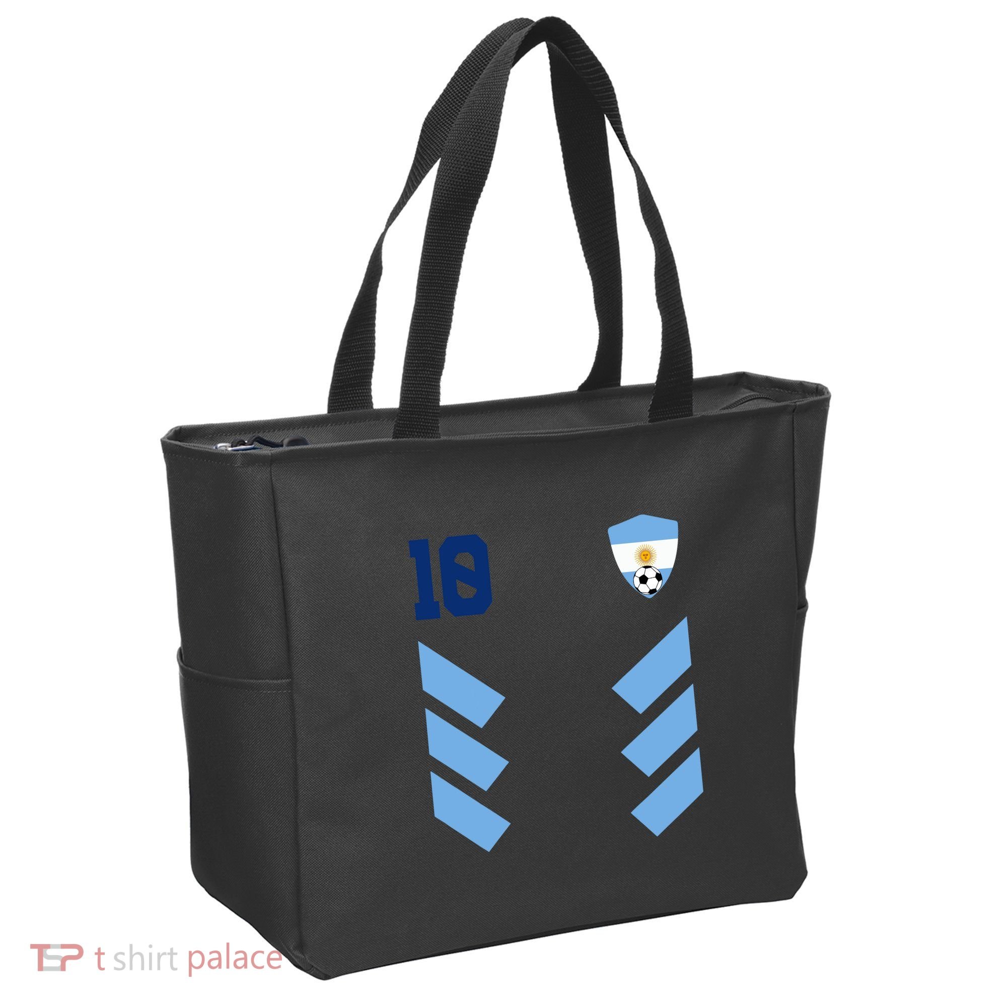 Argentina Soccer Jersey Retro 10 Argentinian Football Tote Bag